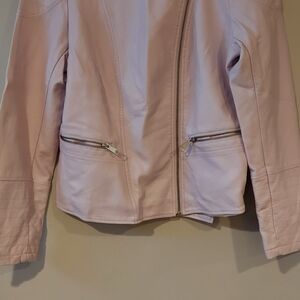 Apt. 9 Women's Light Pink Leather Jacket